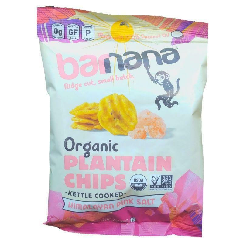 Barnana // Organic Ridged Plantain Chips Himalayan Pink Salt 2 oz —