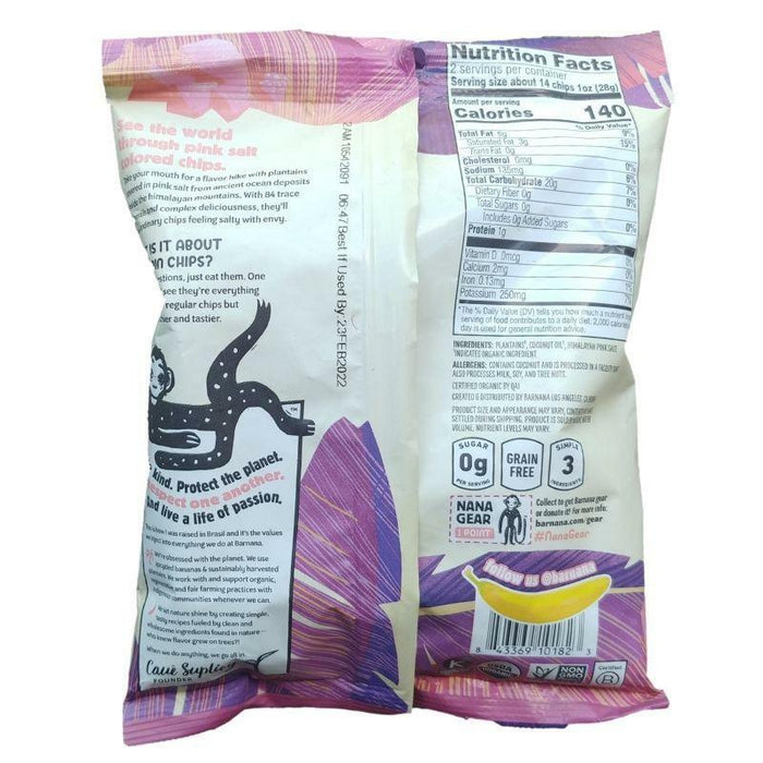 Barnana // Organic Ridged Plantain Chips Himalayan Pink Salt 2 oz