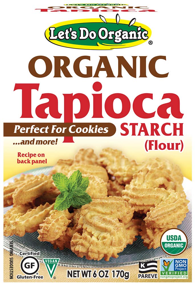 Let's Do Organic Tapioca Starch 6-oz pouch corn starch substitute front.