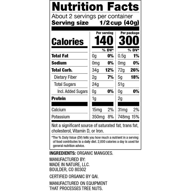 Made in Nature // Organic Dried Mangoes 3 oz