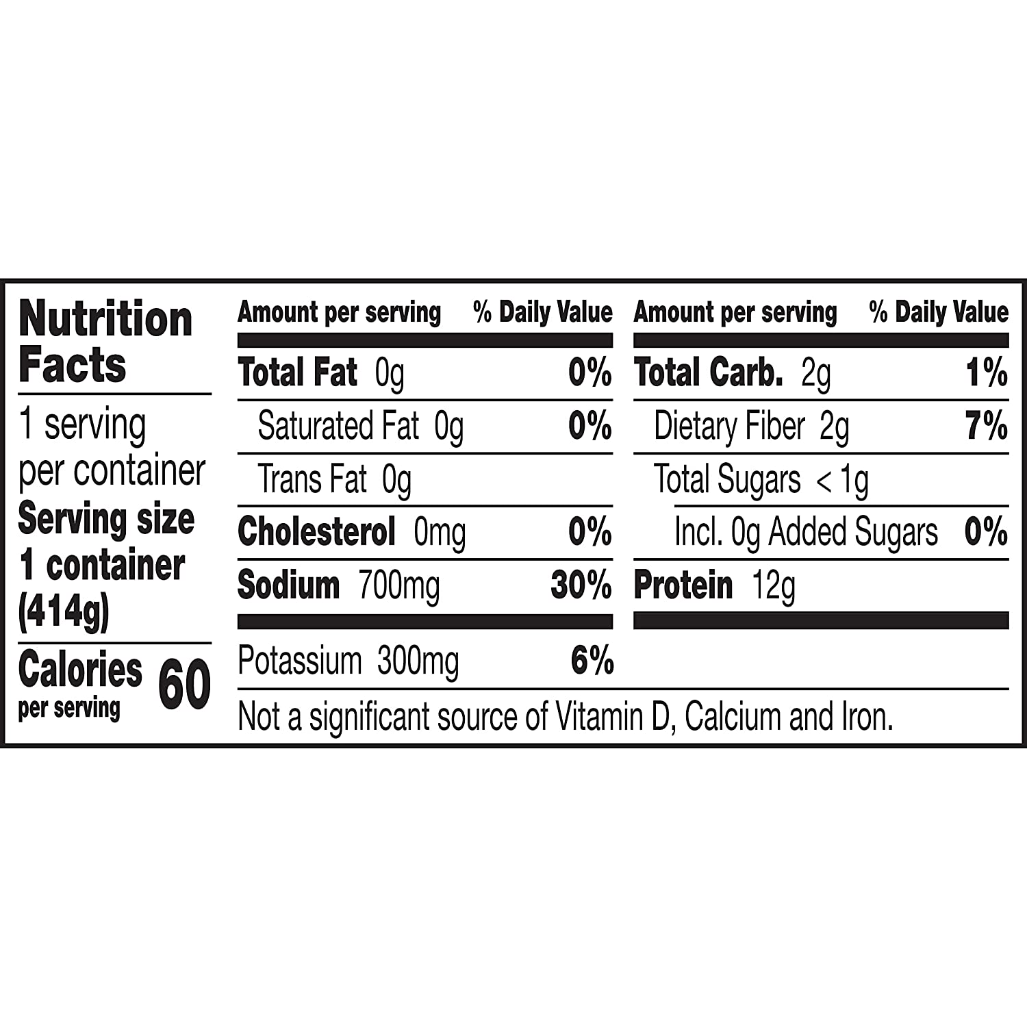 EPIC Tuscan Chicken Bone Broth nutrition facts.