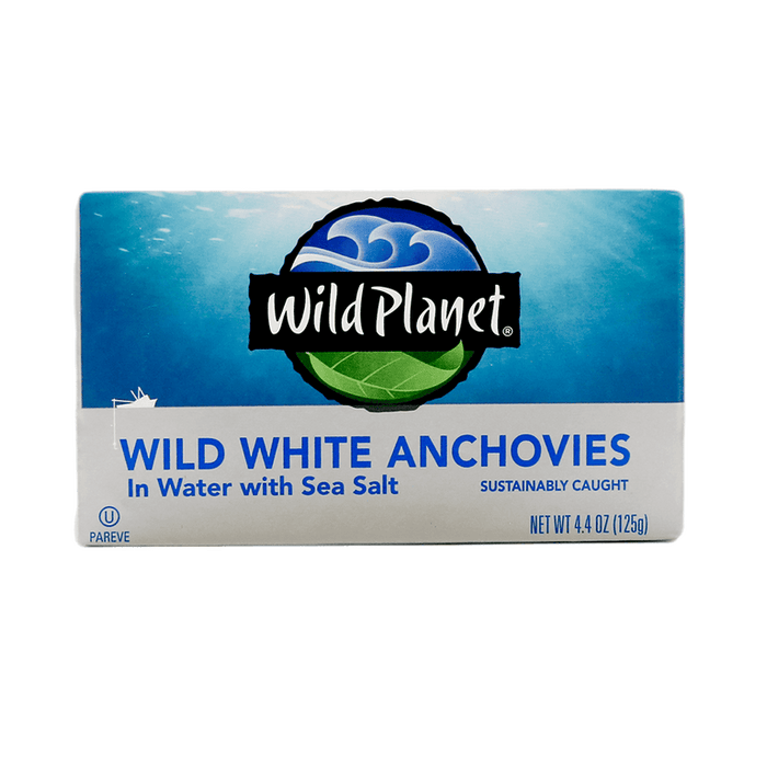 Wild Planet // Wild White Anchovies in Water with Sea Salt 4.4 oz