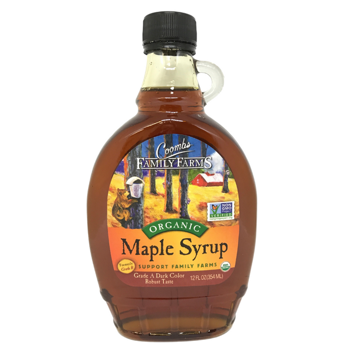 Coombs Family Farms // Organic Maple Syrup, Grade A, Dark Color, Robust Taste 12 oz