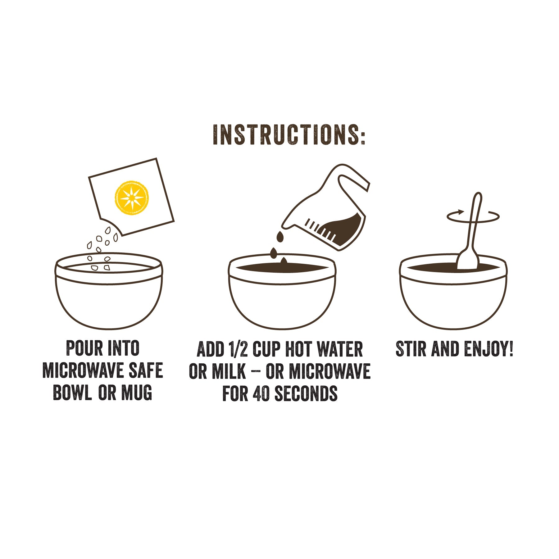 Wild Zora Banana Bread hot cereal  preparation directions.