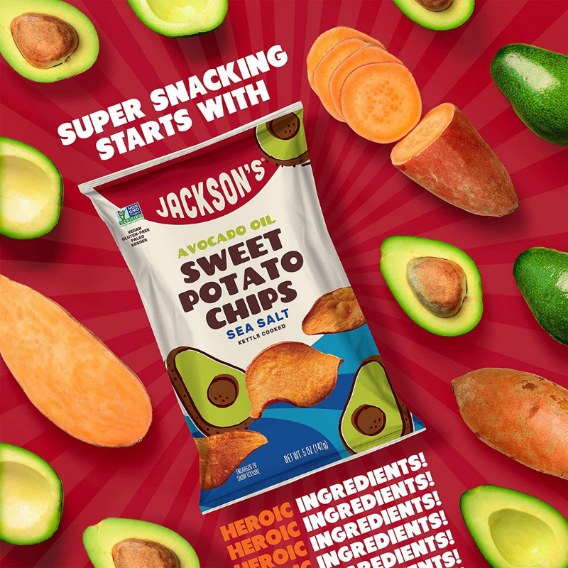 Jackson'S Avocado Oil Sweet Potato Chips 5 Oz | Snacks Chips