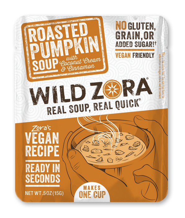 Wild Zora // Instant Roasted Pumpkin Soup with Coconut Cream & Cinnamon