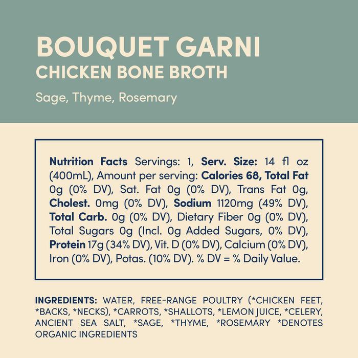 FOND // Bouquet Garni Chicken Bone Broth 14 oz