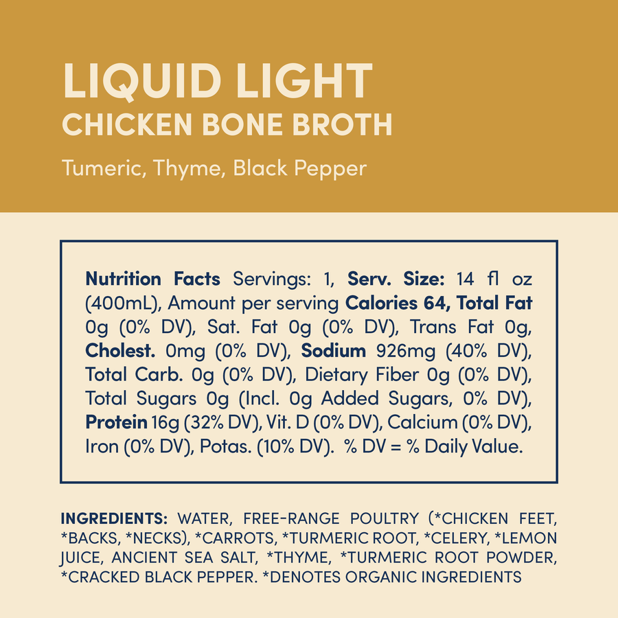 FOND // Liquid Light Chicken Bone Broth 14 oz