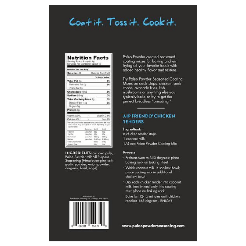 Paleo Powder // Grain-Free Seasoned Coating Mix 8 oz