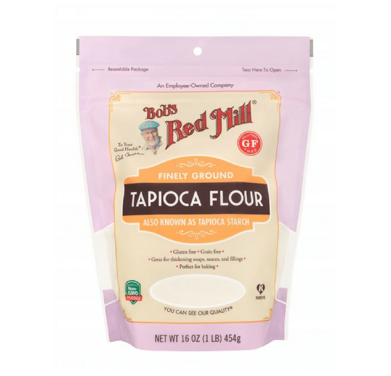 Bob's Red Mill tapioca flour 16-oz gluten-free starch front label.