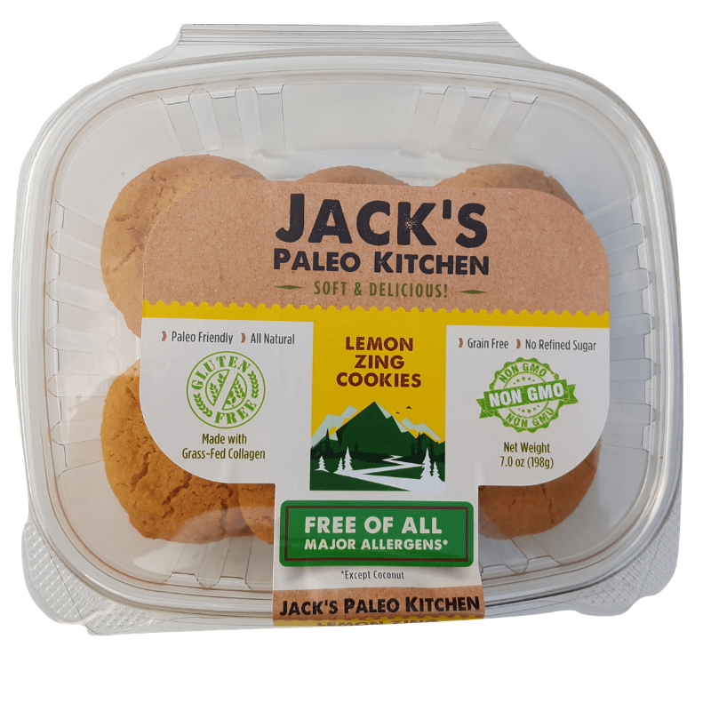 Jack's Paleo Kitchen Lemon Zing Cookies 7 oz // ShopAIP Healthy Foods