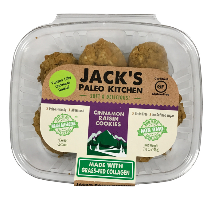 Jack's Paleo Kitchen // Cinnamon Raisin Cookies 7 oz (12 Cookies)