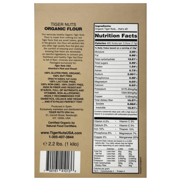 Tiger Nuts USA // TigerNut Flour 34 oz