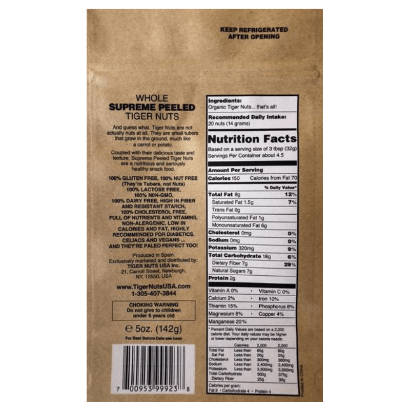 Tiger Nuts USA // Supreme Peeled Tiger Nuts 12 oz