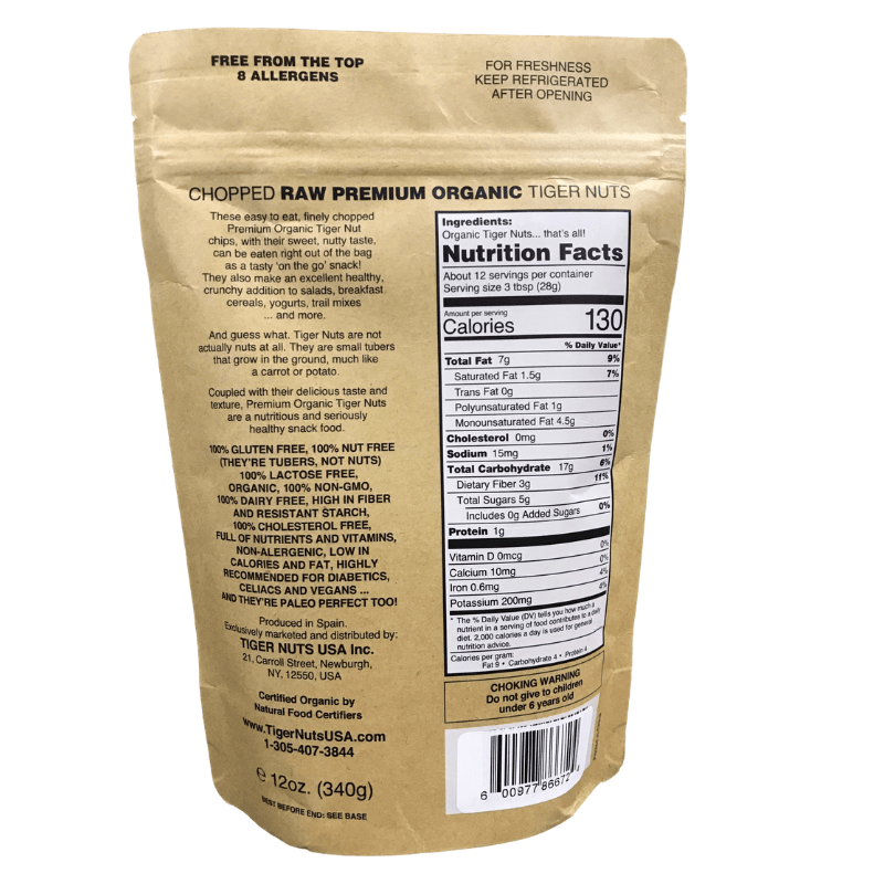 Tiger Nuts USA // Chopped Tiger Nuts 12 oz