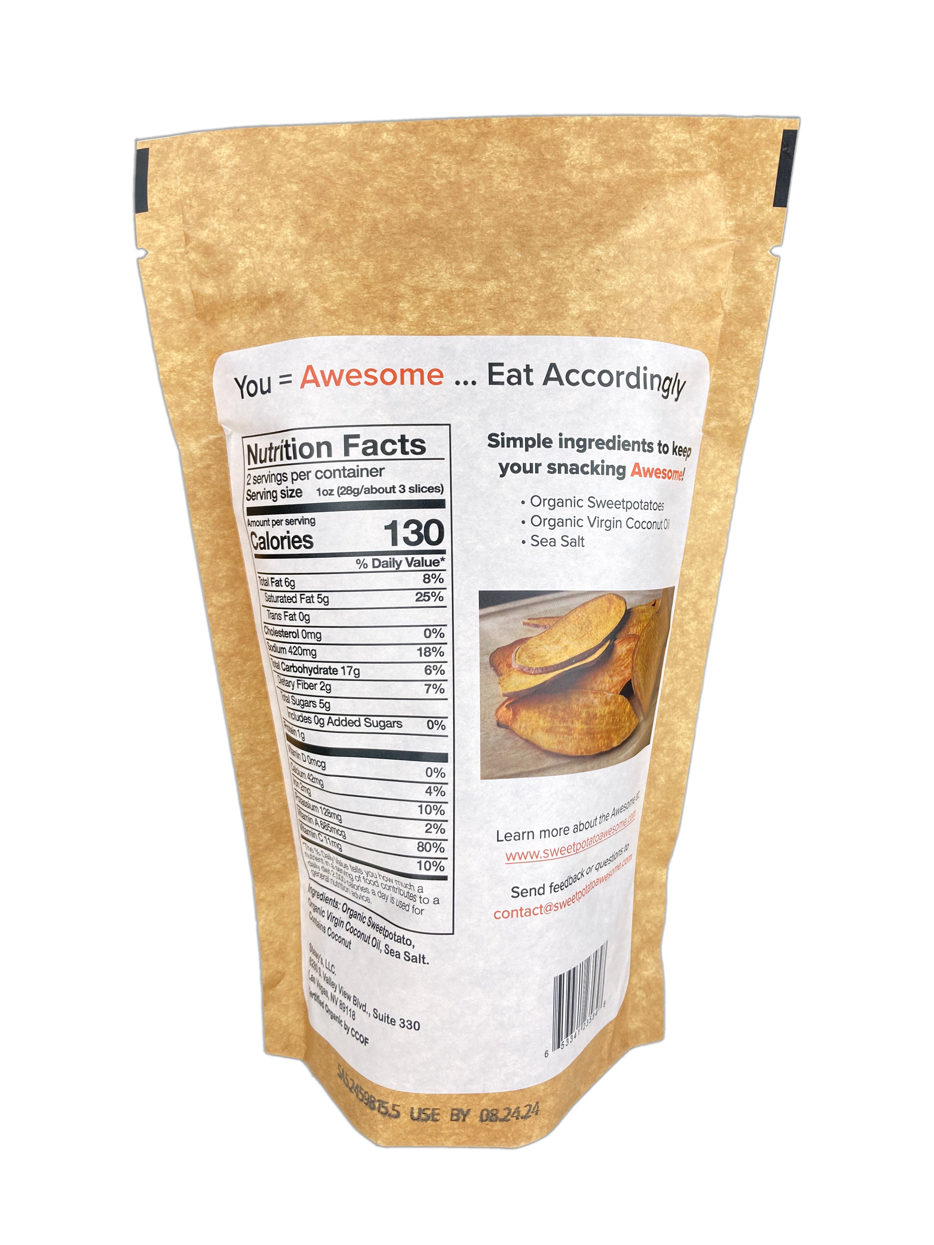 Sweetpotato Awesome // Sea Salt Slices  2 oz