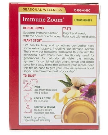 Traditional Medicinals // Immune Zoom Tea Lemon & Ginger 16 Bags