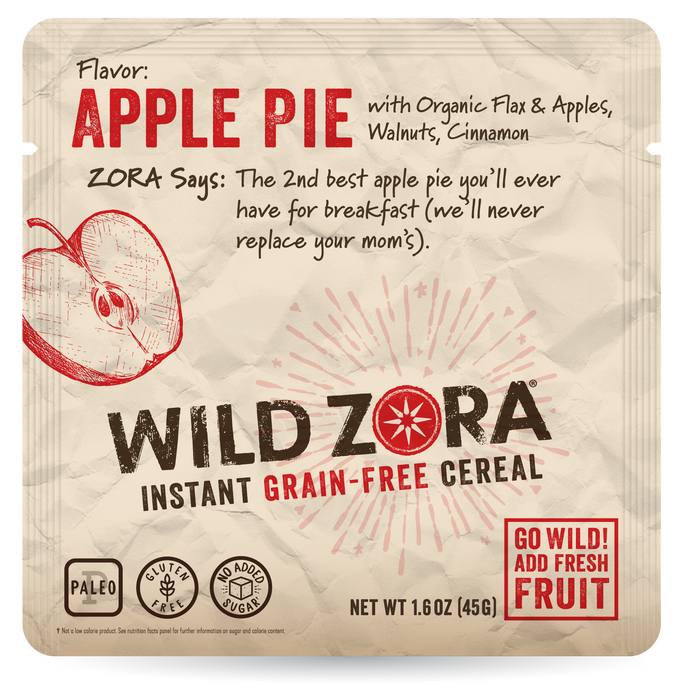 Wild Zora // Instant Grain-Free Hot Cereal Apple Pie 1.6 oz