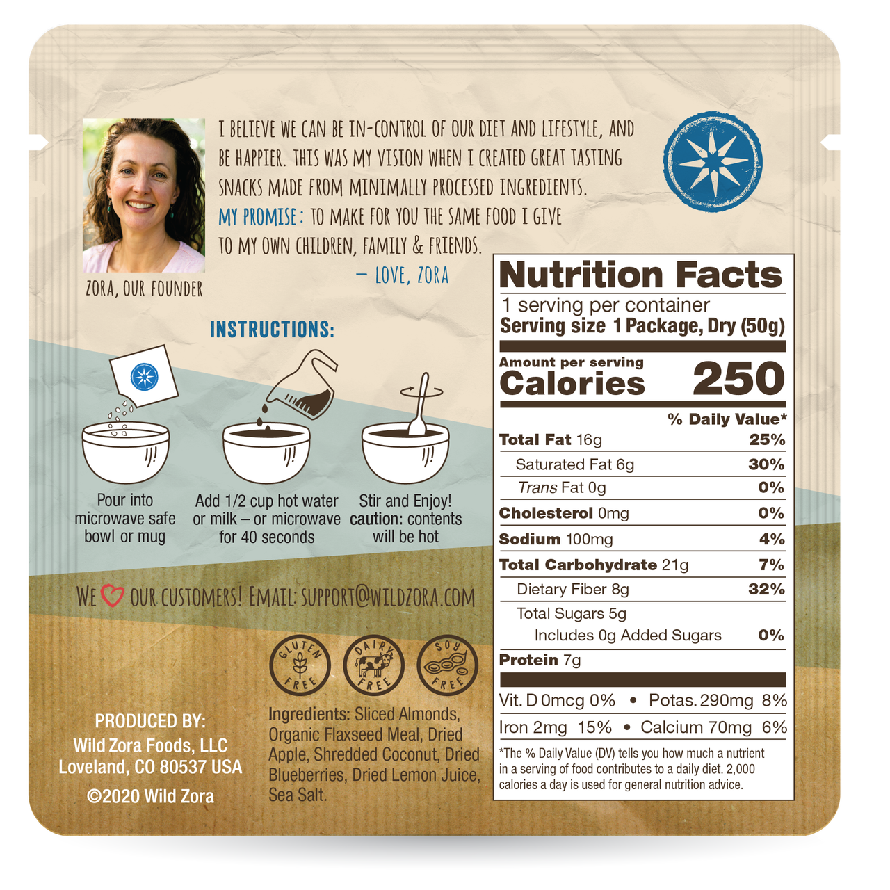 Wild Zora // Instant Grain-Free Cereal Variety Pack