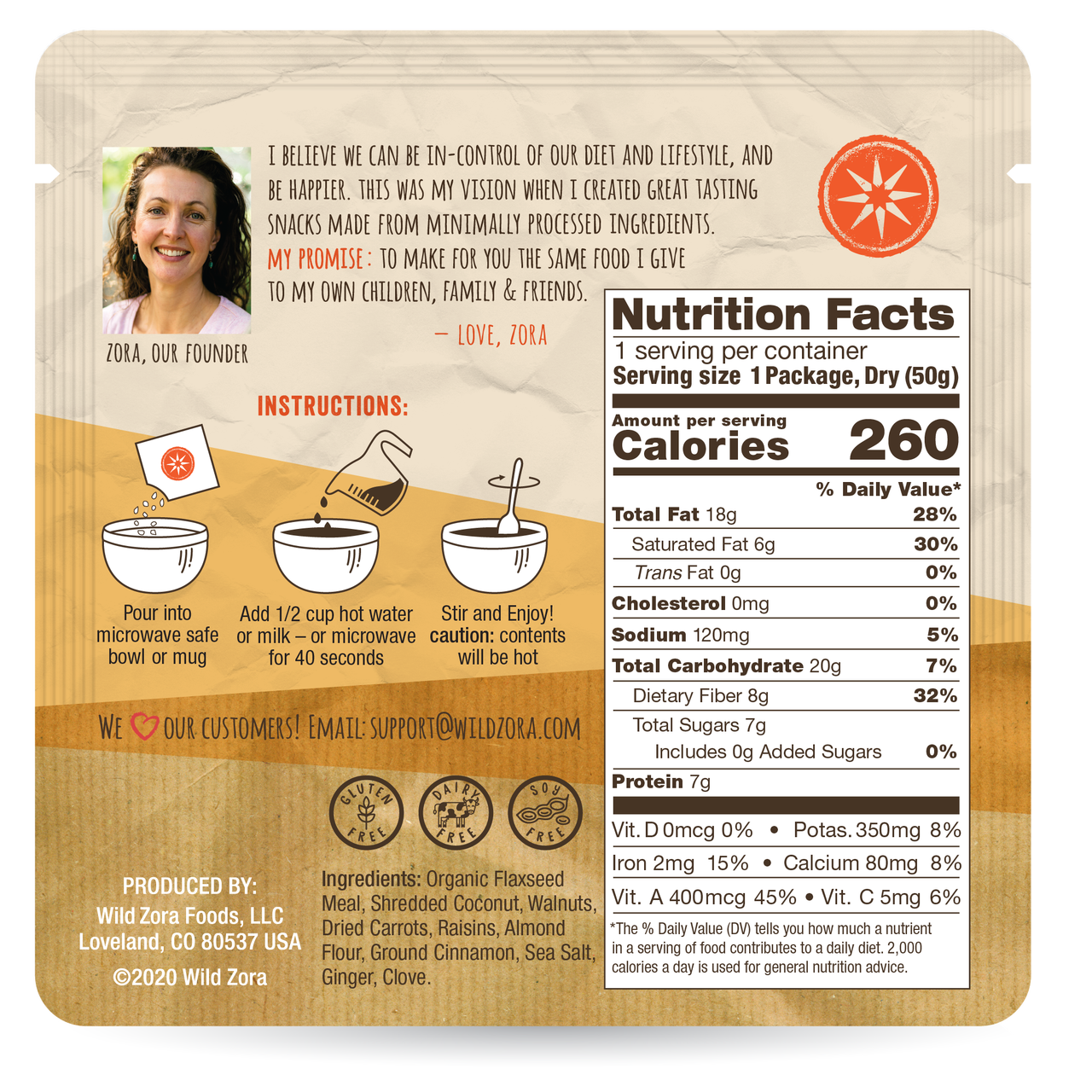 Wild Zora // Instant Grain-Free Cereal Variety Pack