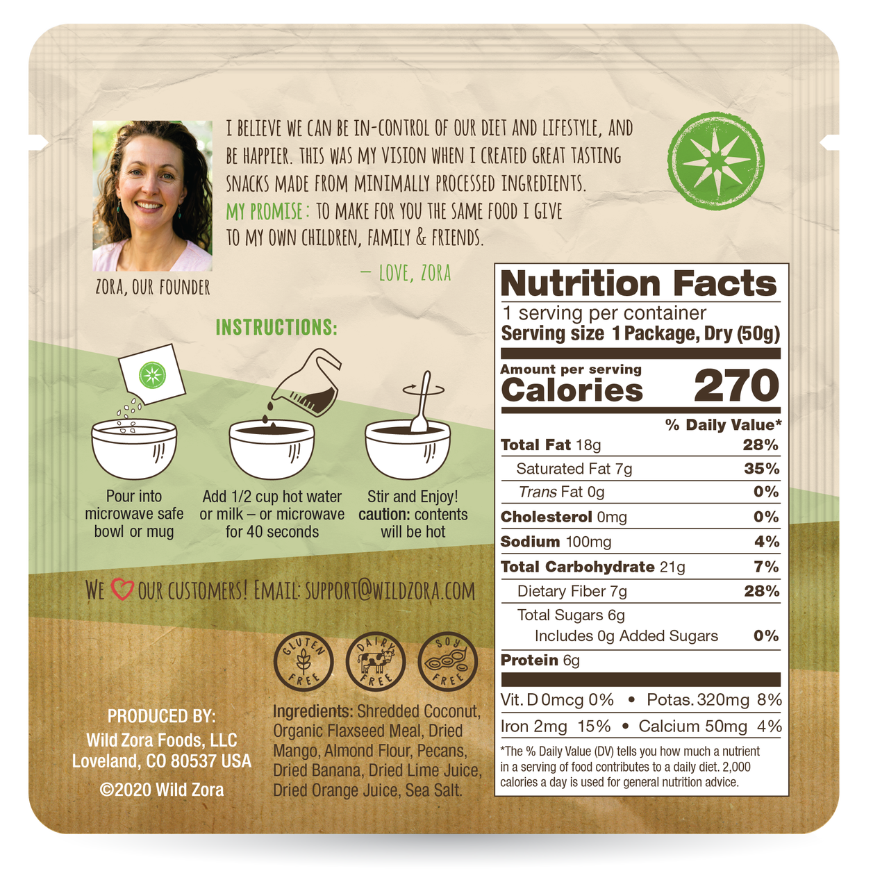 Wild Zora // Instant Grain-Free Cereal Variety Pack