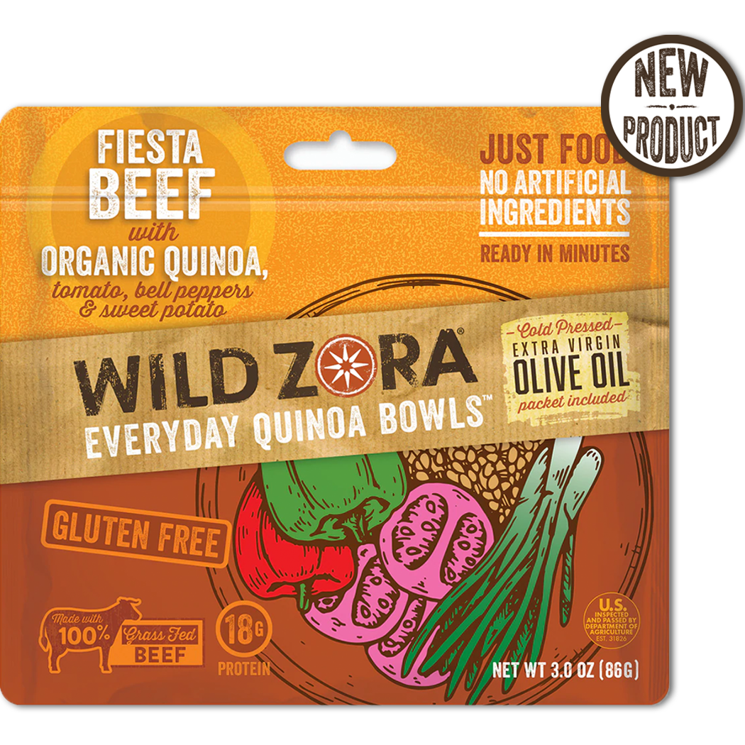 Wild Zora // Quick Quinoa Meal - Fiesta Beef with Tomato, Bell Peppers & Sweet Potato 3 oz