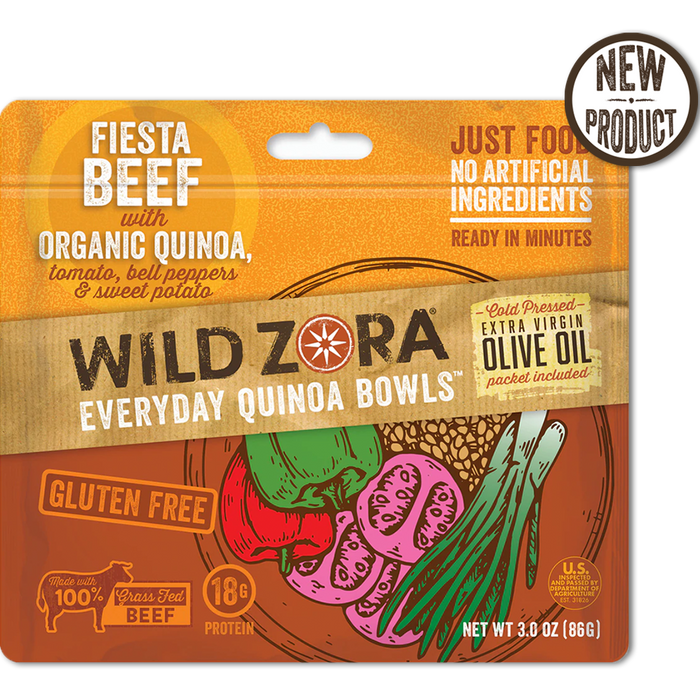 Wild Zora // Quick Quinoa Meal - Fiesta Beef with Tomato, Bell Peppers & Sweet Potato 3 oz