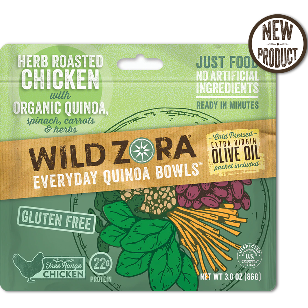 Wild Zora // Quick Quinoa Meal Herb Roasted Chicken with Spinach
