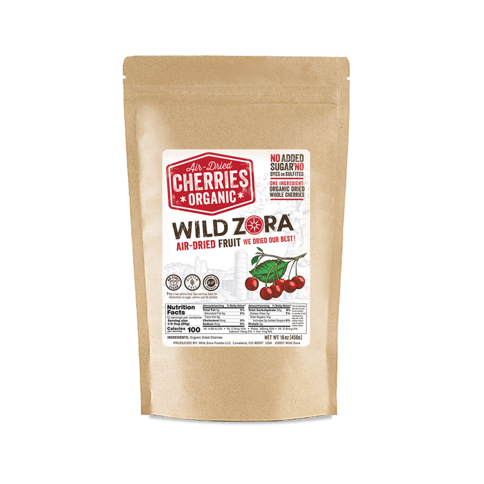 Wild Zora // Bulk Air-Dried Organic Cherries 16 oz