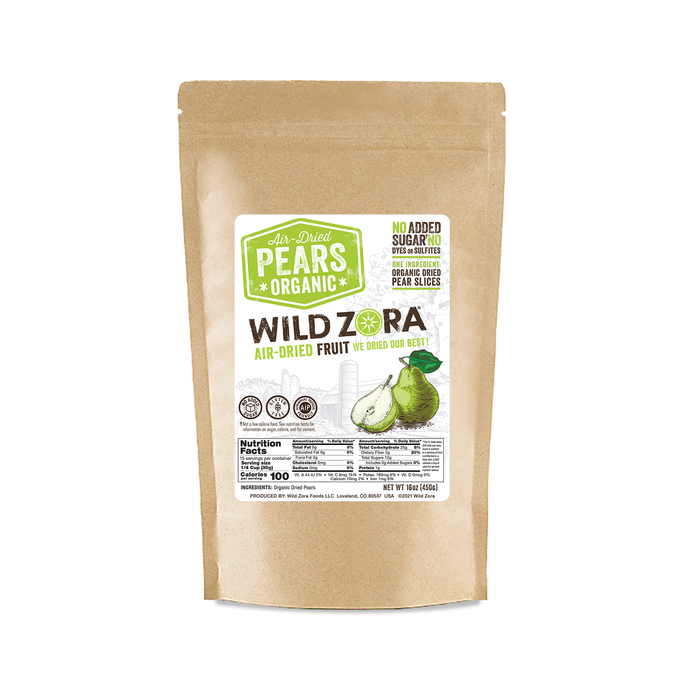 Wild Zora // Bulk Air-Dried Organic Pears 16 oz