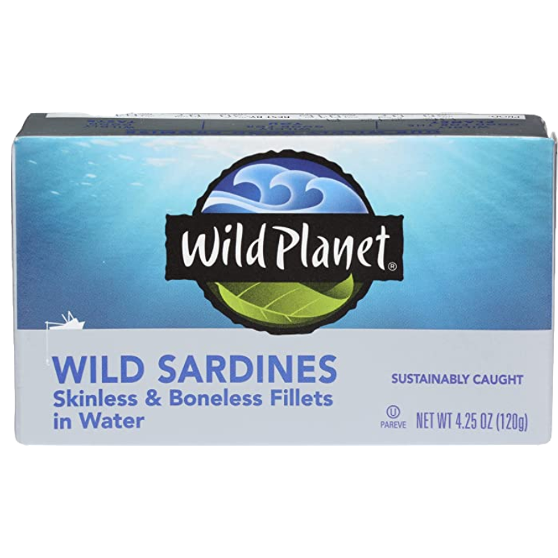 Wild Pacific Sardines in Water, 4.4 oz, Wild Planet