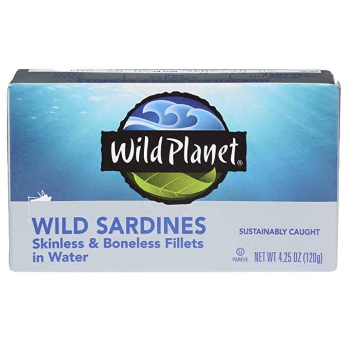 Wild Planet // Wild Sardines Skinless and Boneless Fillets in Water 4.25 oz