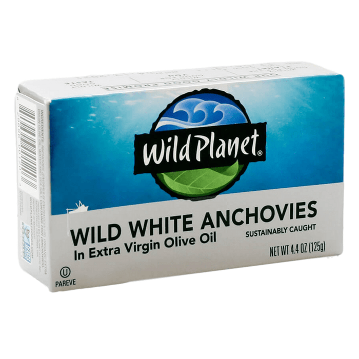 Wild Planet // Wild White Anchovies in EVOO 4.4 oz