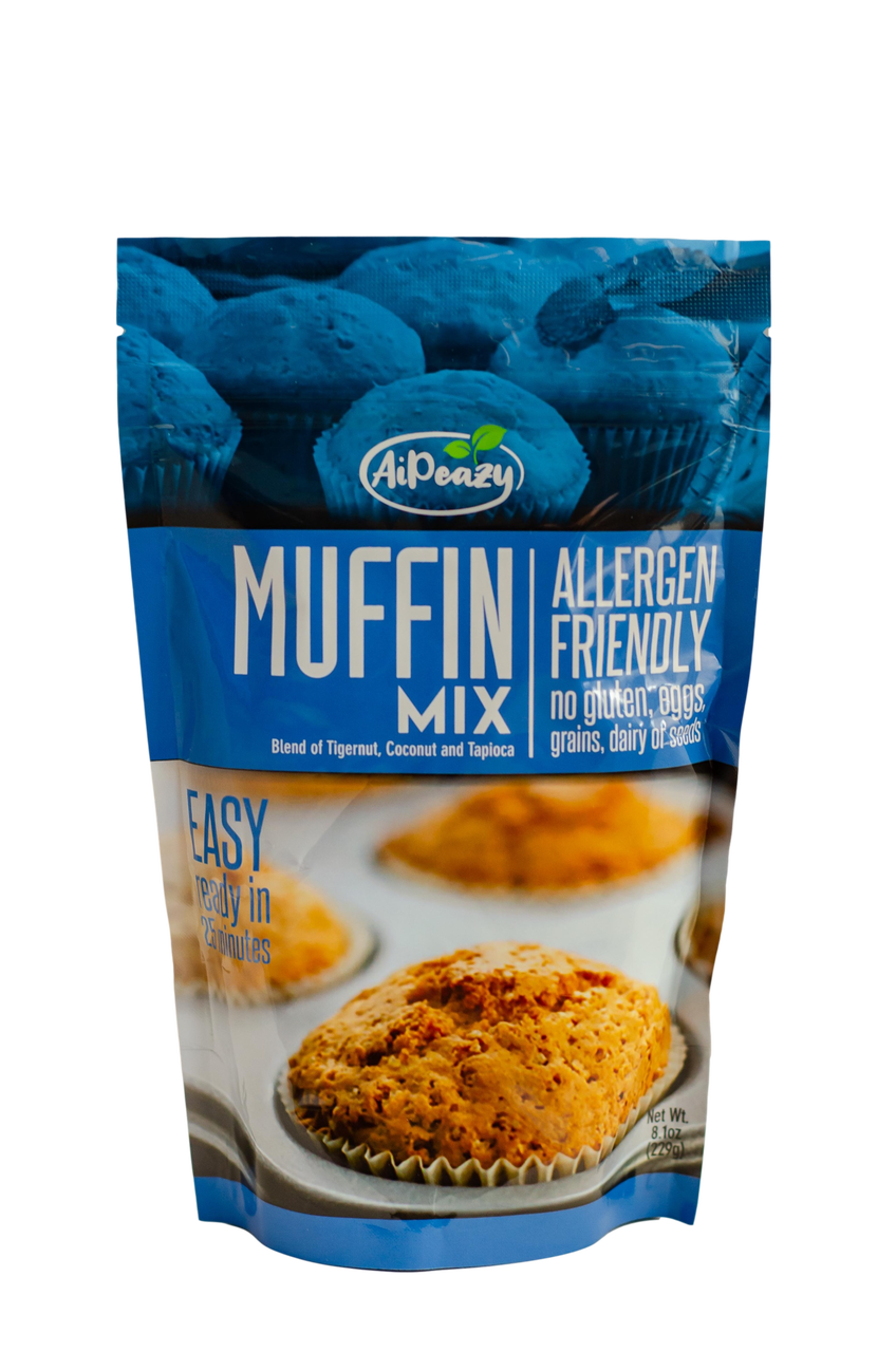 AiPeazy organic muffin mix 8.1-oz baking blend front pack.