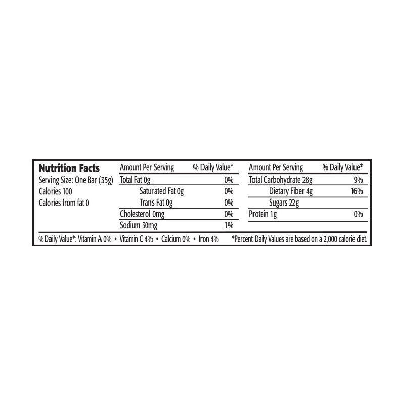 That's It Apple + Banana Fruit Bar nutrition facts panel apple banana fruit.