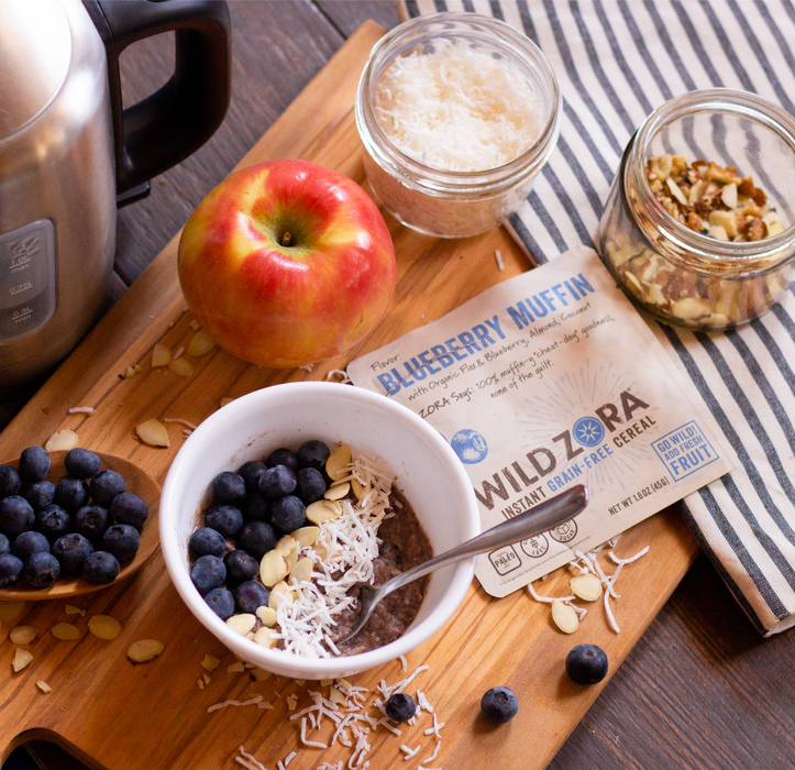 Wild Zora // Instant Grain-Free Hot Cereal Blueberry Muffin 1.6 oz