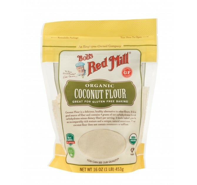 Bob's Red Mill Organic Coconut Flour 16-oz gluten free flour front.