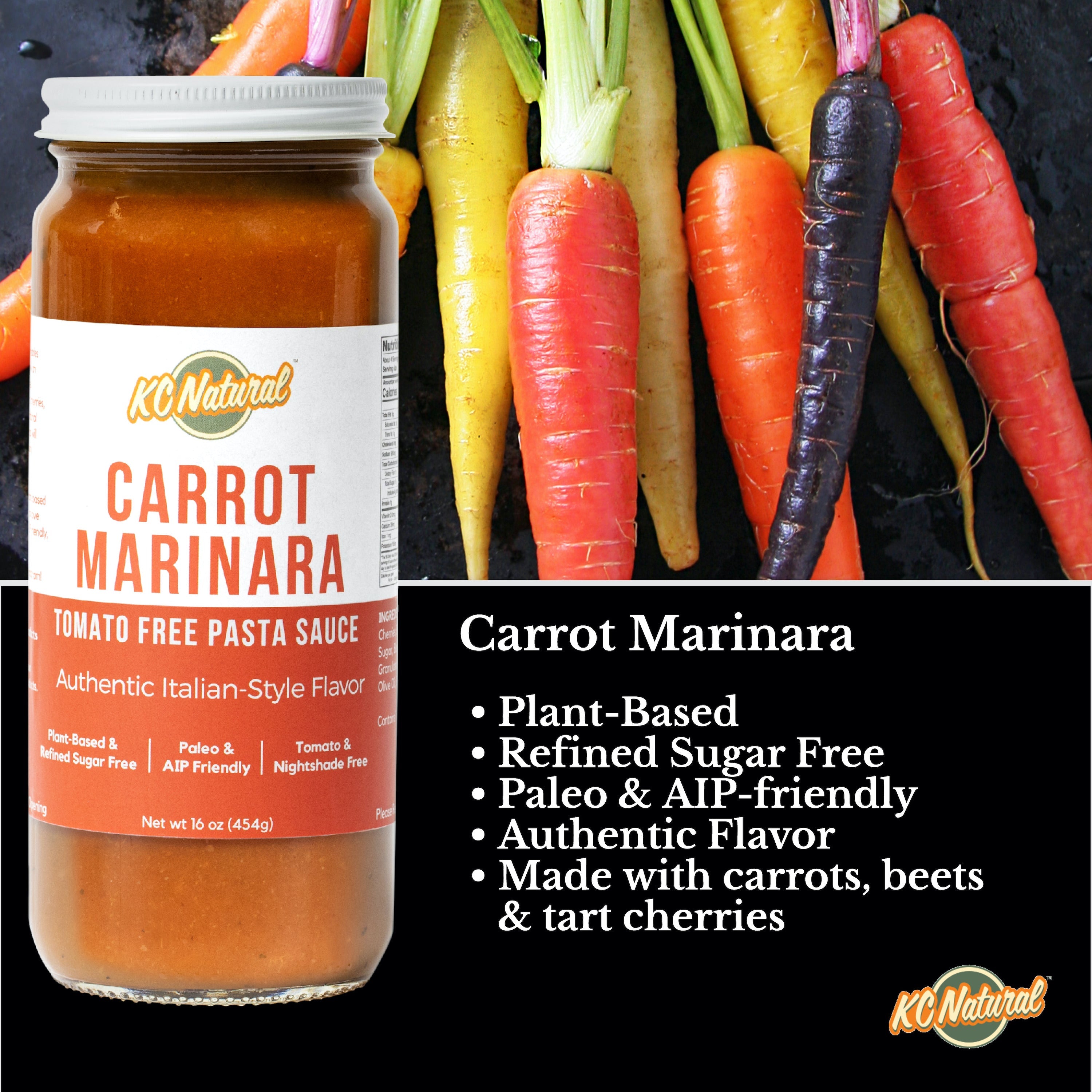 KC Natural // Carrot Marinara Paleo Pasta Sauce 16 oz