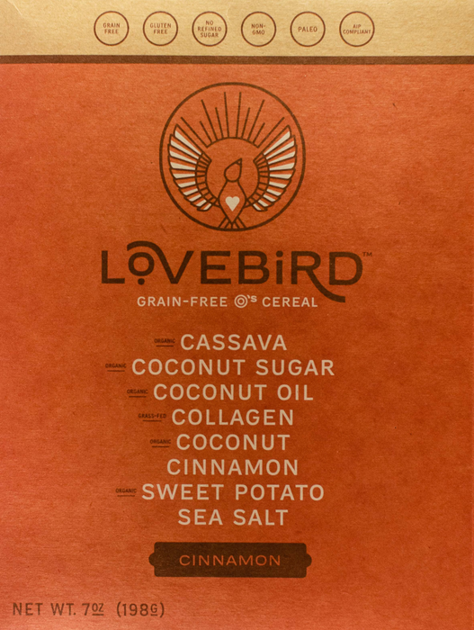 Lovebird // Rise and Fly Cinnamon Cereal 7oz.