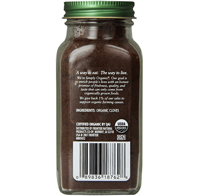 Simply Organic // Cloves Ground  2.82 oz