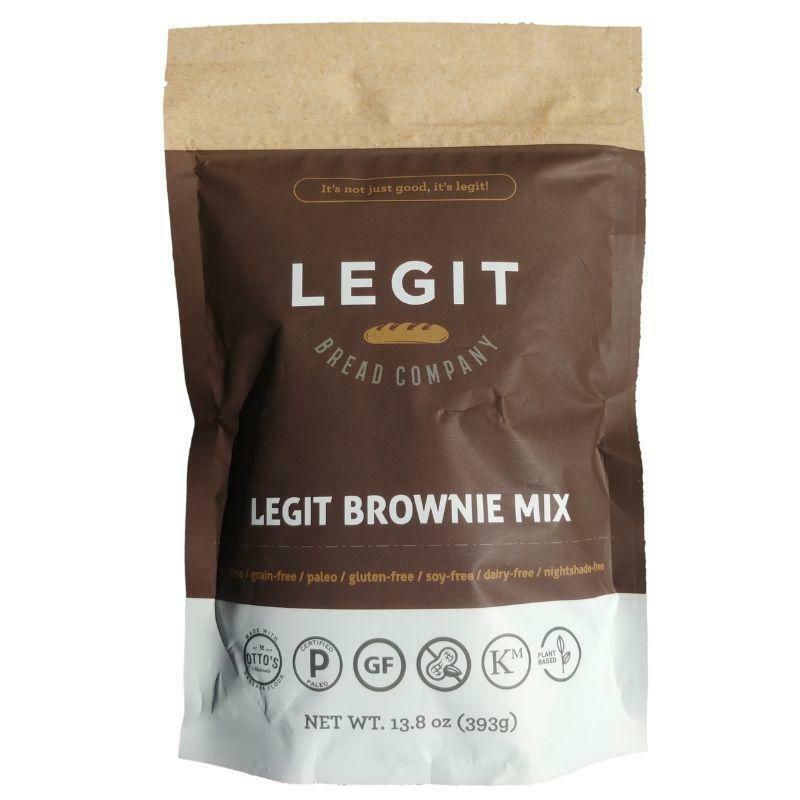 Legit Bread Company Brownie Mix 13.8-oz gluten free brownie mix pouch front.