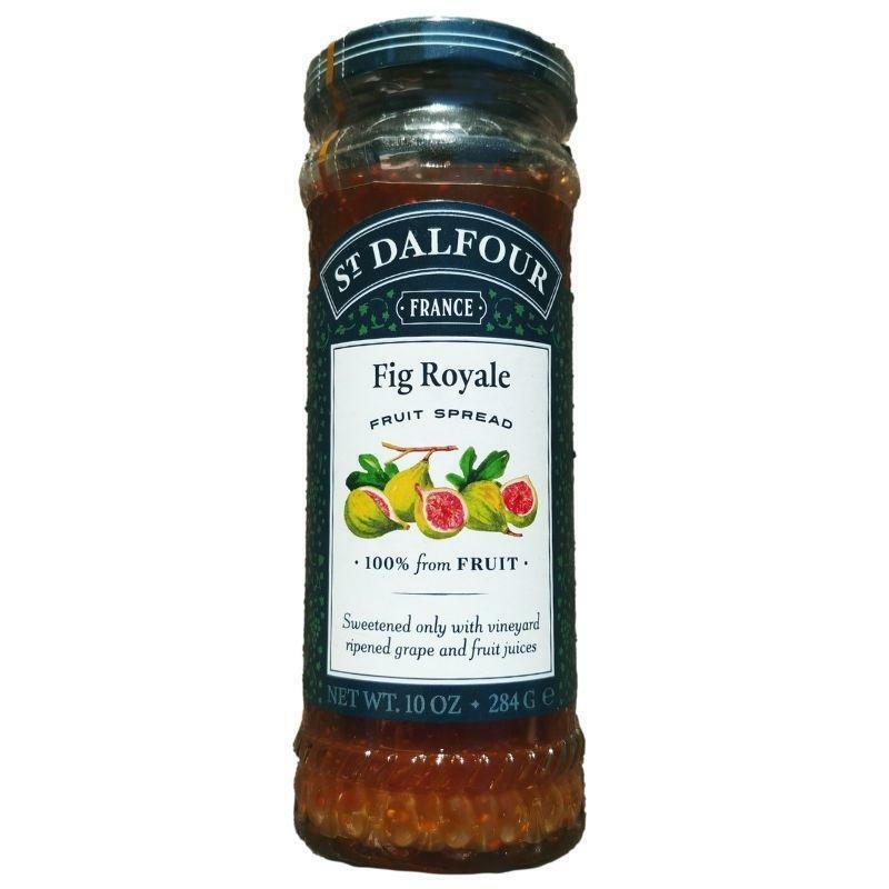St. Dalfour Fig Royale Fruit Spread 10 oz jar front label fig fruit preserve.