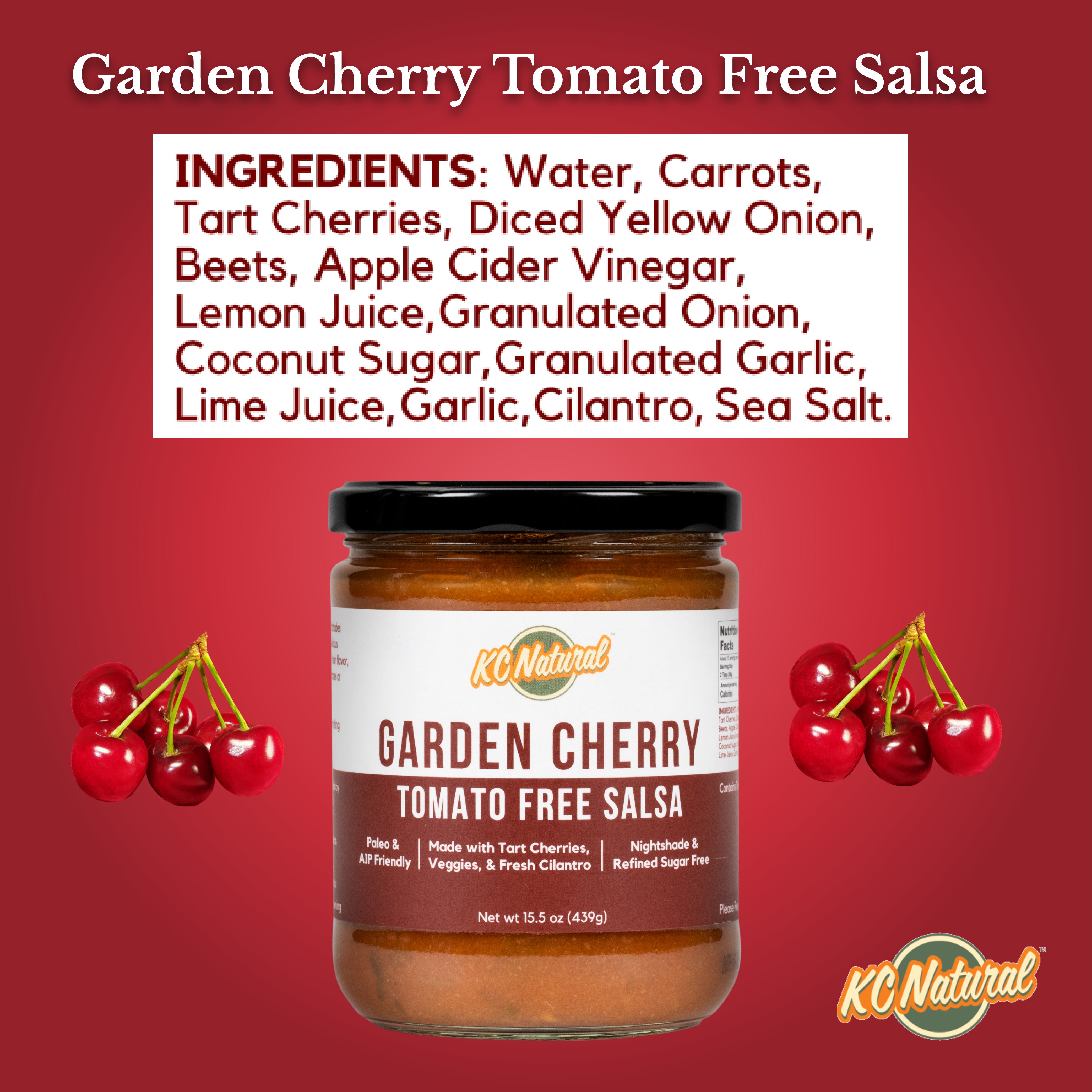 KC Natural // Garden Cherry Tomato-Free Salsa 15.5 oz