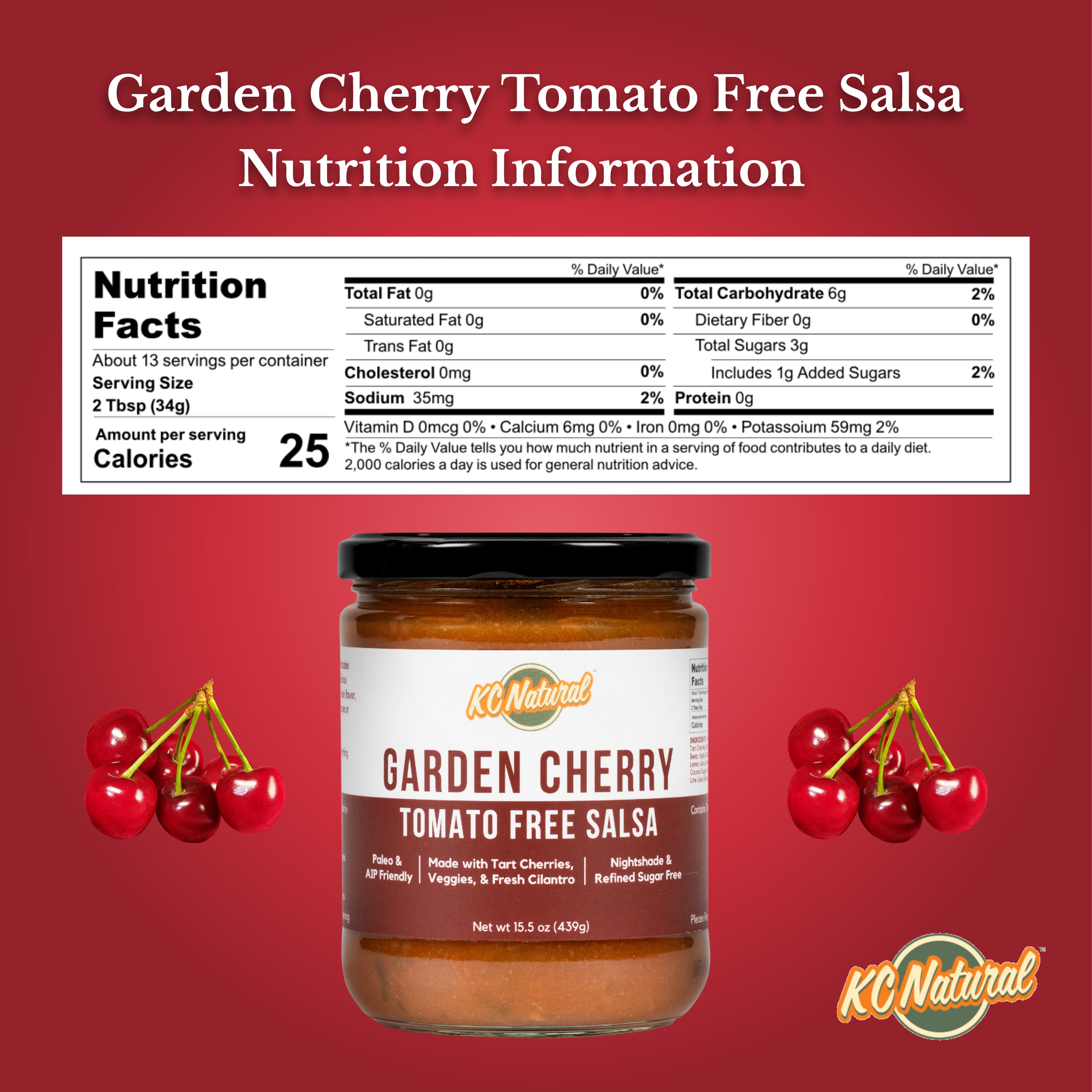 KC Natural // Garden Cherry Tomato-Free Salsa 15.5 oz