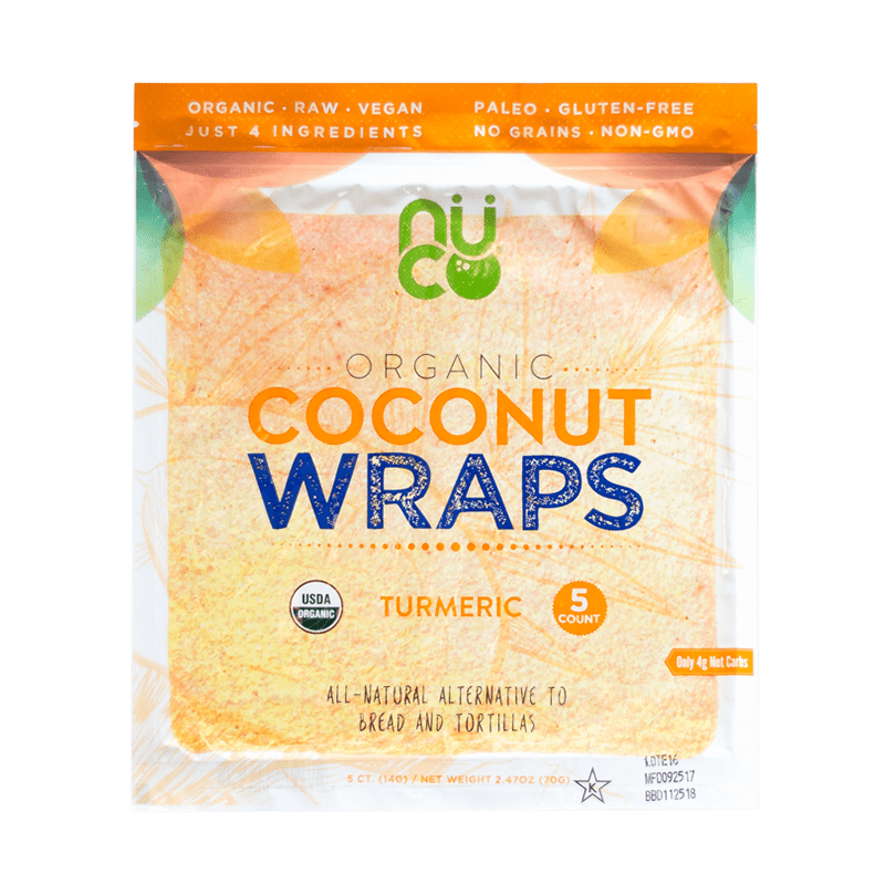 Nuco // Turmeric Coconut Wraps - 5 Pack
