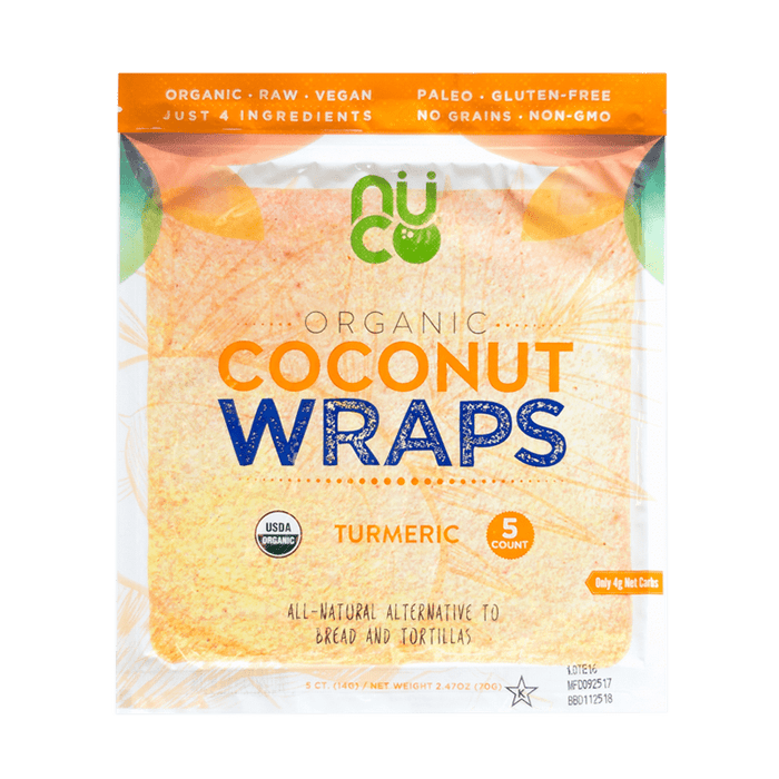 Nuco // Turmeric Coconut Wraps - 5 Pack