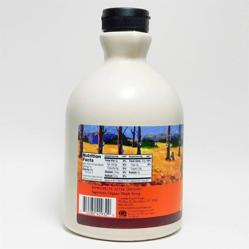 Coombs Family Farms // Organic Maple Syrup, Grade A, Dark Color, Robust Taste 32 oz