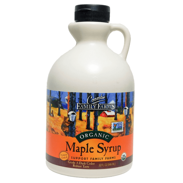 Coombs Family Farms // Organic Maple Syrup, Grade A, Dark Color, Robust Taste 32 oz
