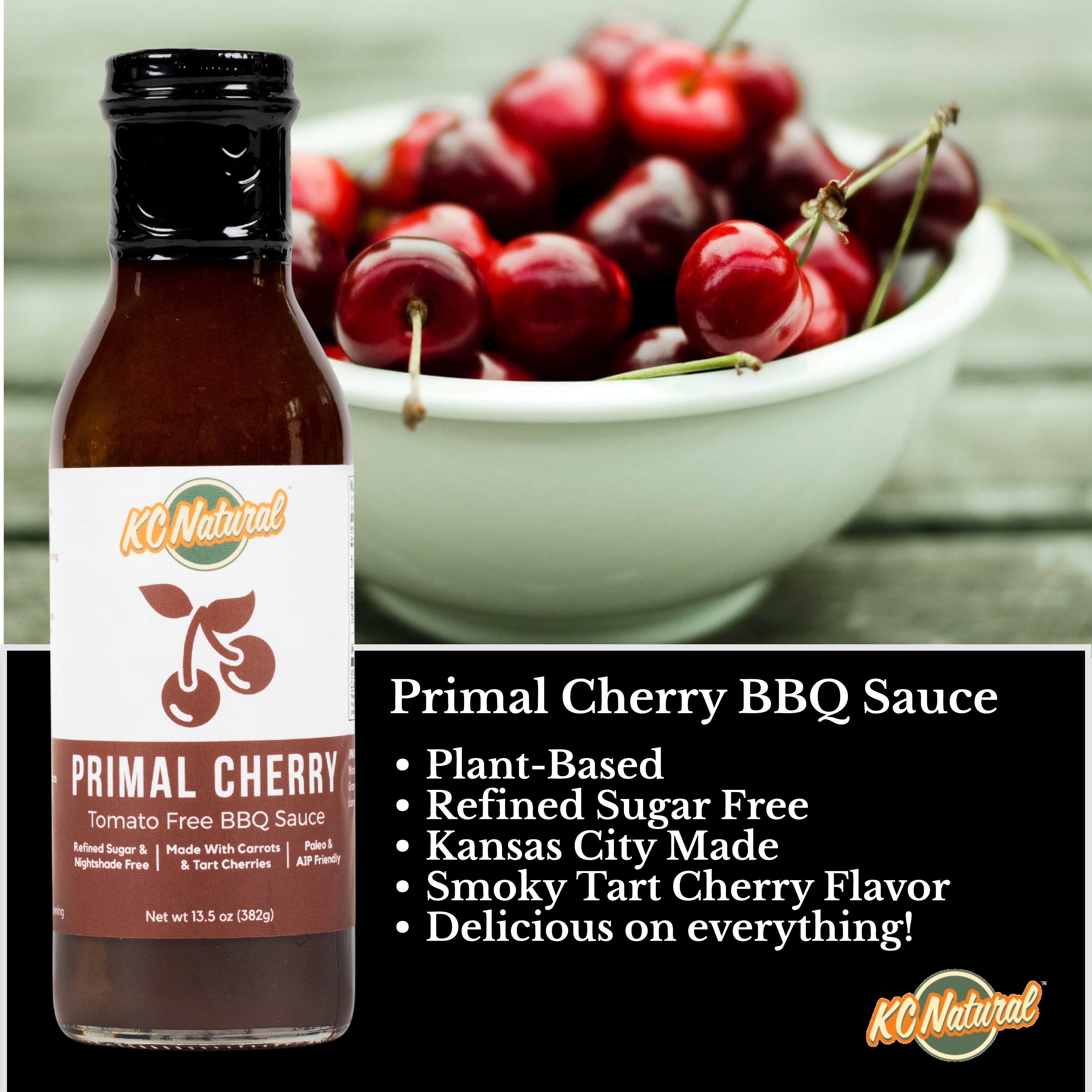 KC Natural // Primal Cherry AIP Friendly BBQ Sauce  14 oz
