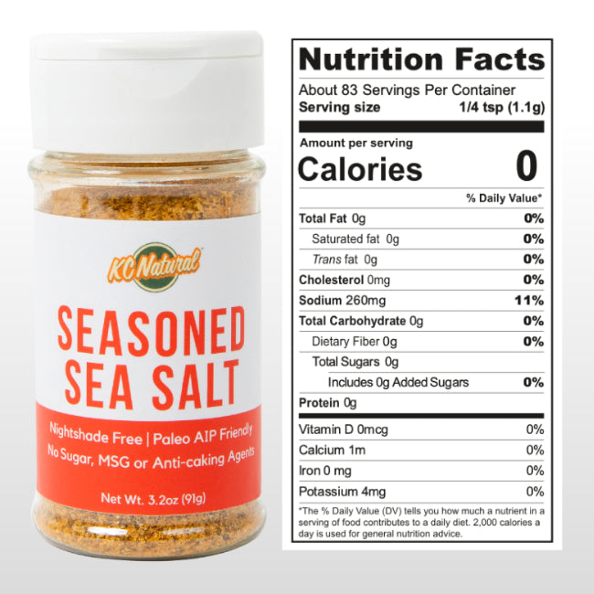 KC Natural // Seasoned Sea Salt 3.2 oz